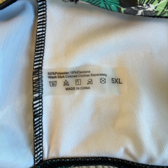 Shein Womens Swim Dress Size 5XL US 22 2 Piece Tropical Swim Dress w/bottom NWOT - Picture 5 of 6